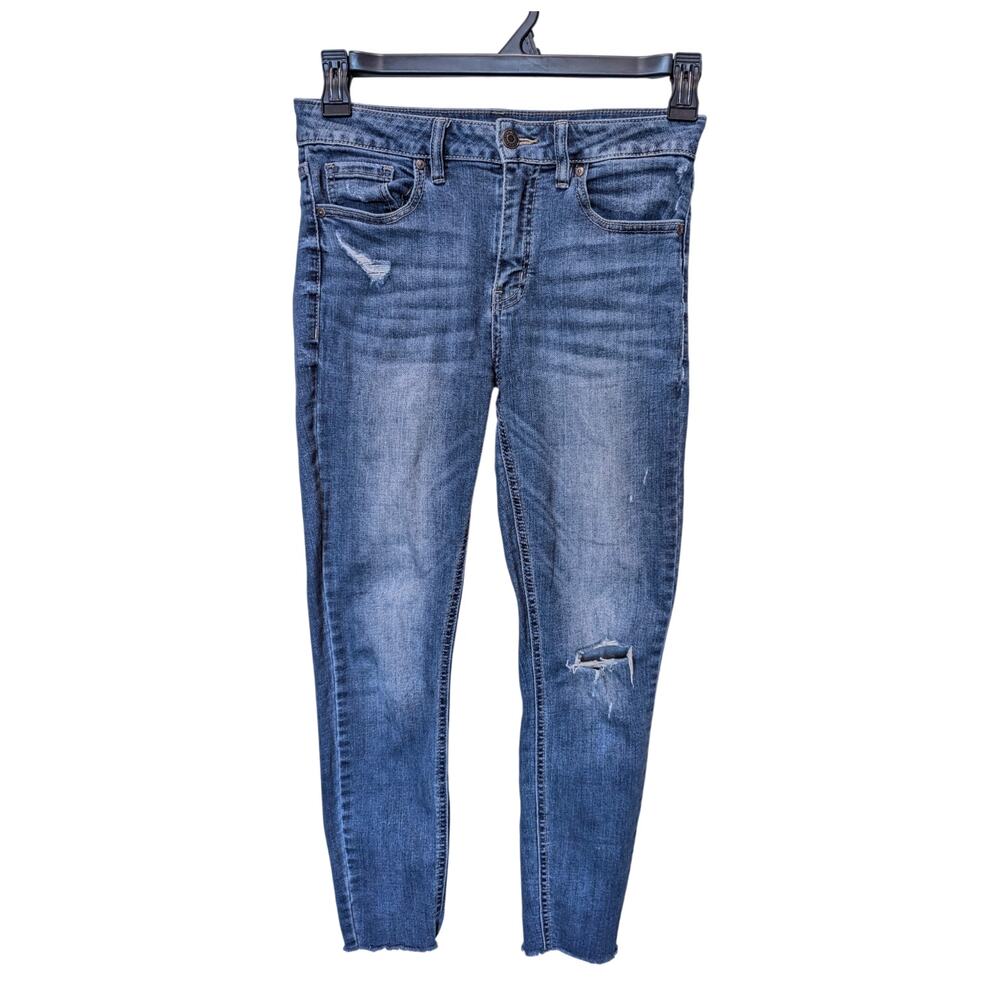 Eunina Distressed Clara High Rise Skinny Crop Jeans Size 5